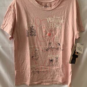 DISNEY Winnie the Pooh & Friends Convertible Tee in Faded Pink Sz MEDIUM